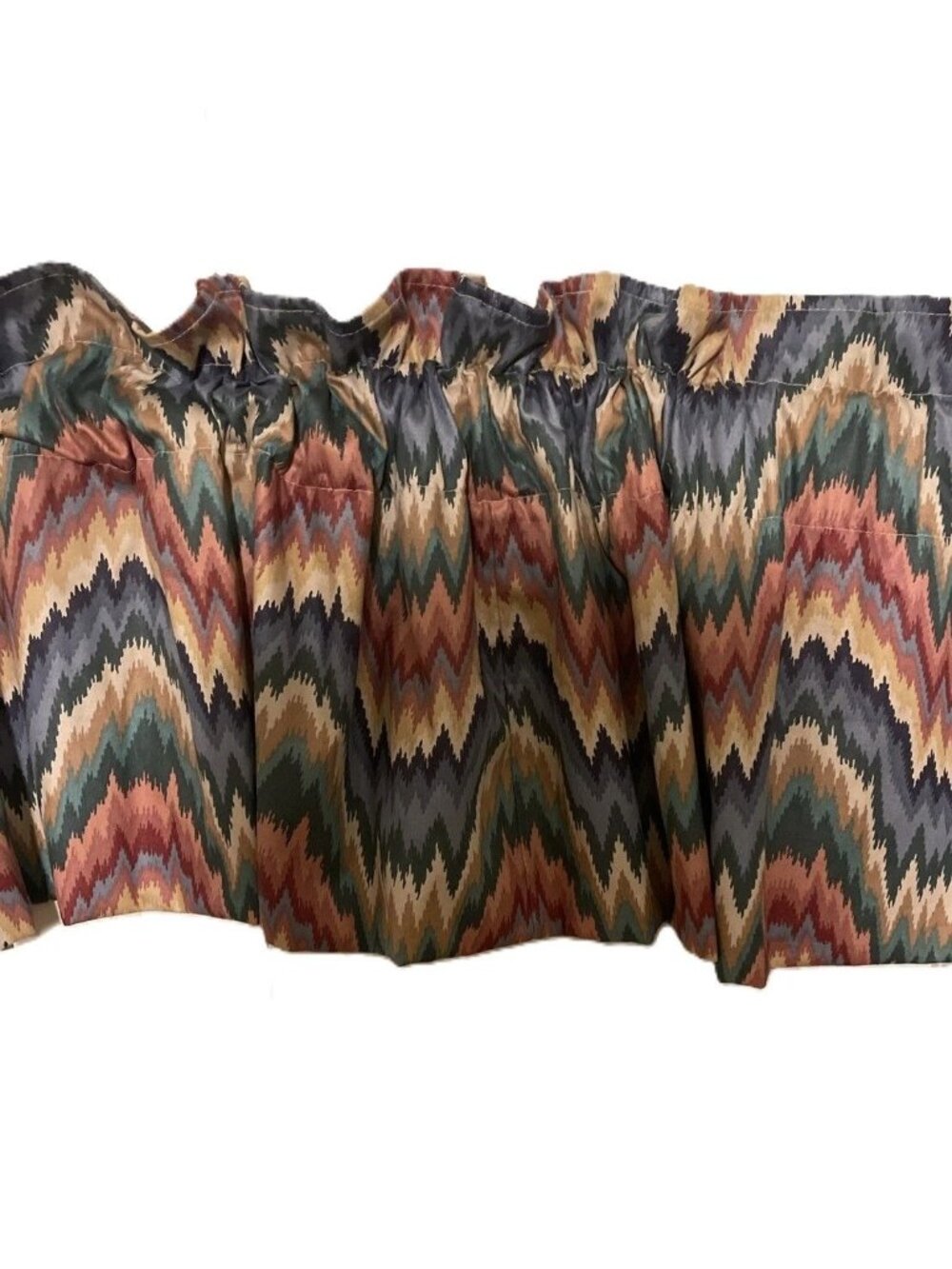 Waverly Ford Flamestitch Blue Valance 78x16 Home Fashions Southwestern  Pattern